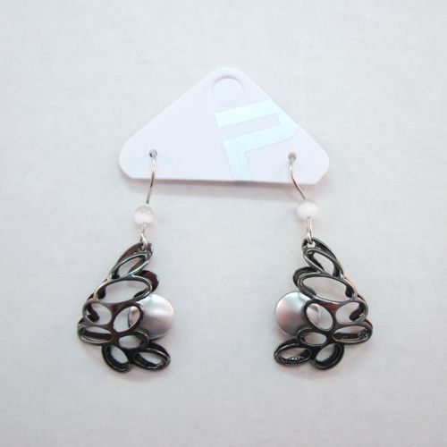 Black Rhodium Open-work Dangles by POLY